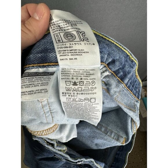 Levis 550 Jeans Mens 40x32 Blue Relaxed Slight Taper 100% Cotton Medium Wash - Picture 5 of 9